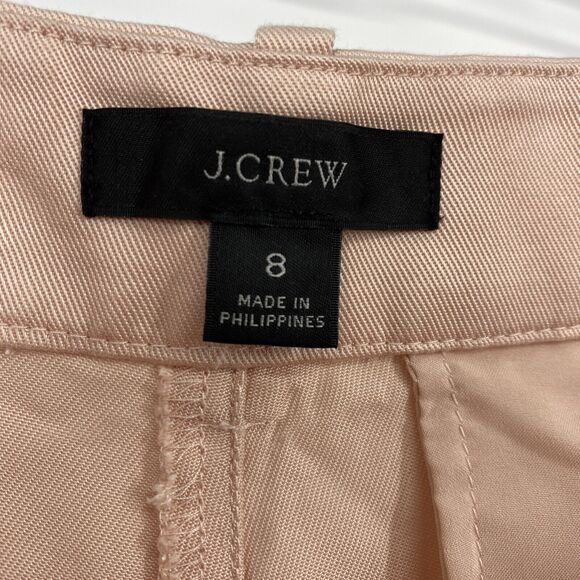 J Crew Womens Ingrid Pants size 8 Peach Gramercy Twill High Rise - Picture 13 of 14